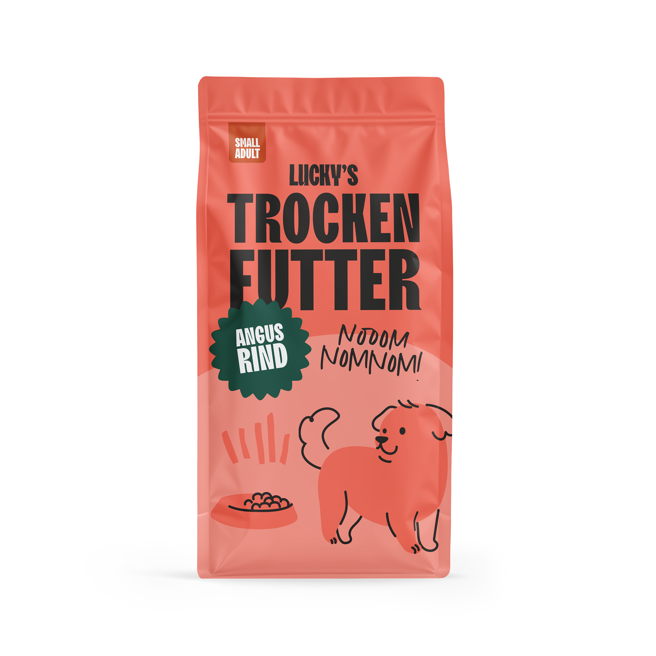 Angus-Rind mit Karotte, grünen Bohnen, Blumenkohl, Tomate, Zucchini kleine Rasse