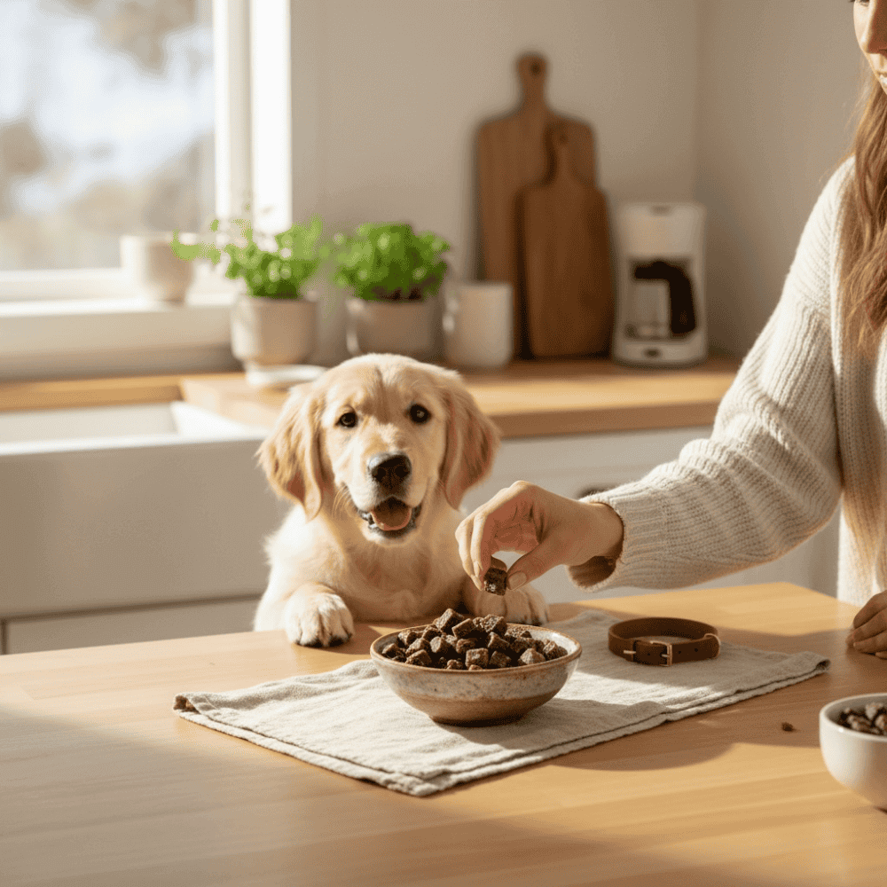 Fleischwürfel Pur Hirsch als Belohnungssnack für Hunde