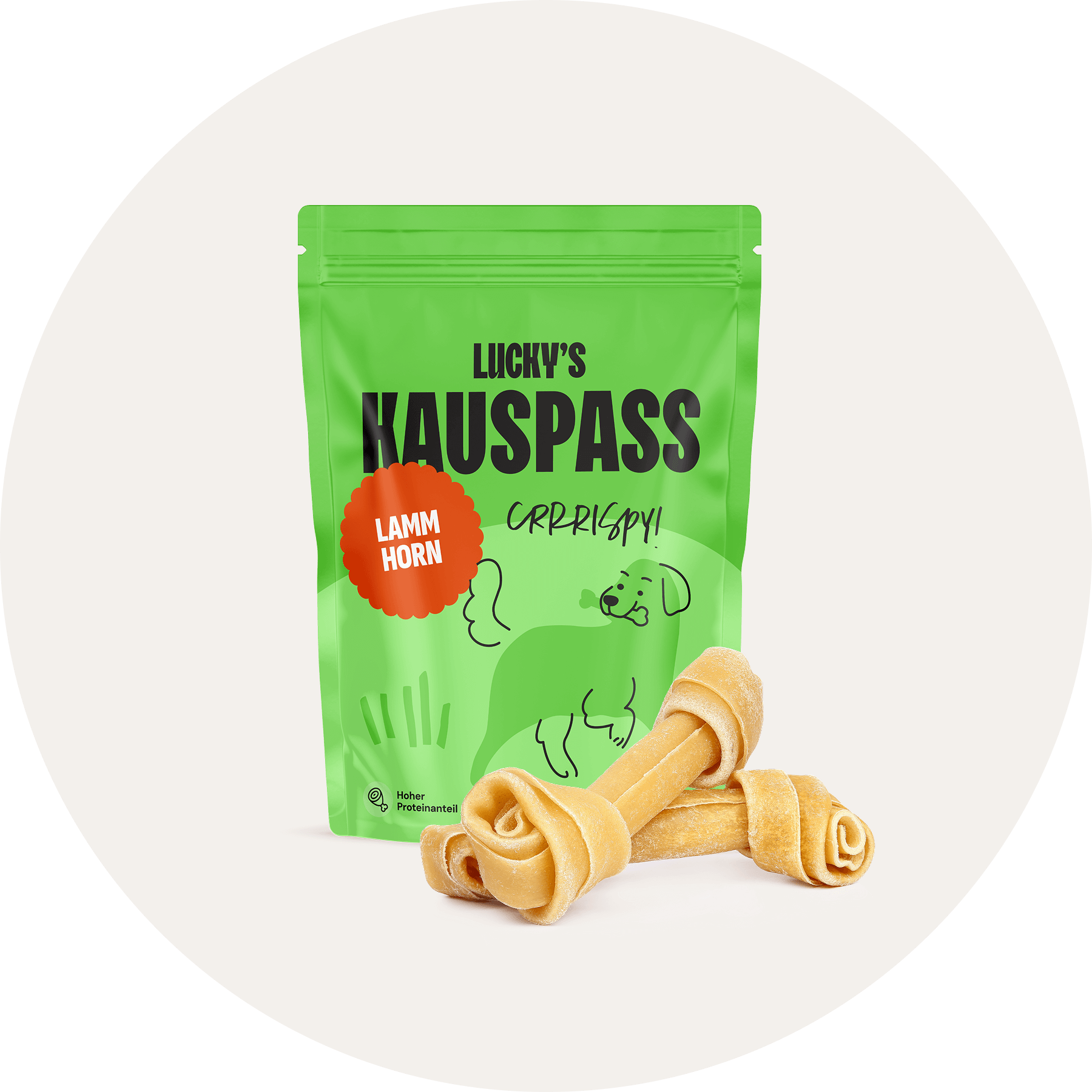 Lucky's Kauartikel Snacks für Hunde, hypoallergen, Premiumqualität von Lucky Heaven Ranch.