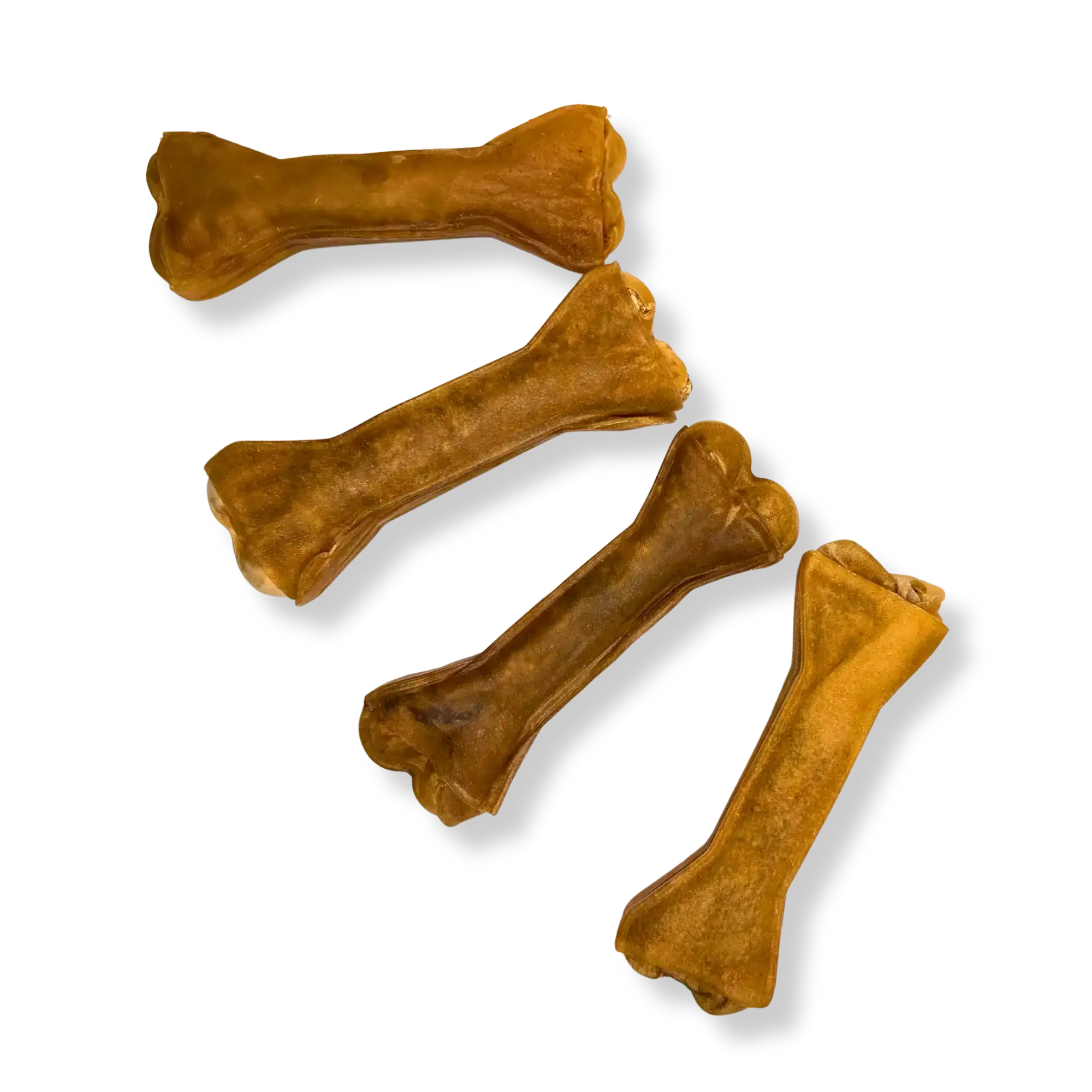 Hirschhautknochen Pur 12cm – Mehrere Kauknochen aus reiner Hirschhaut