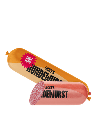 Lichy's MundeWurst product packaging and sliced sausage on a white background.