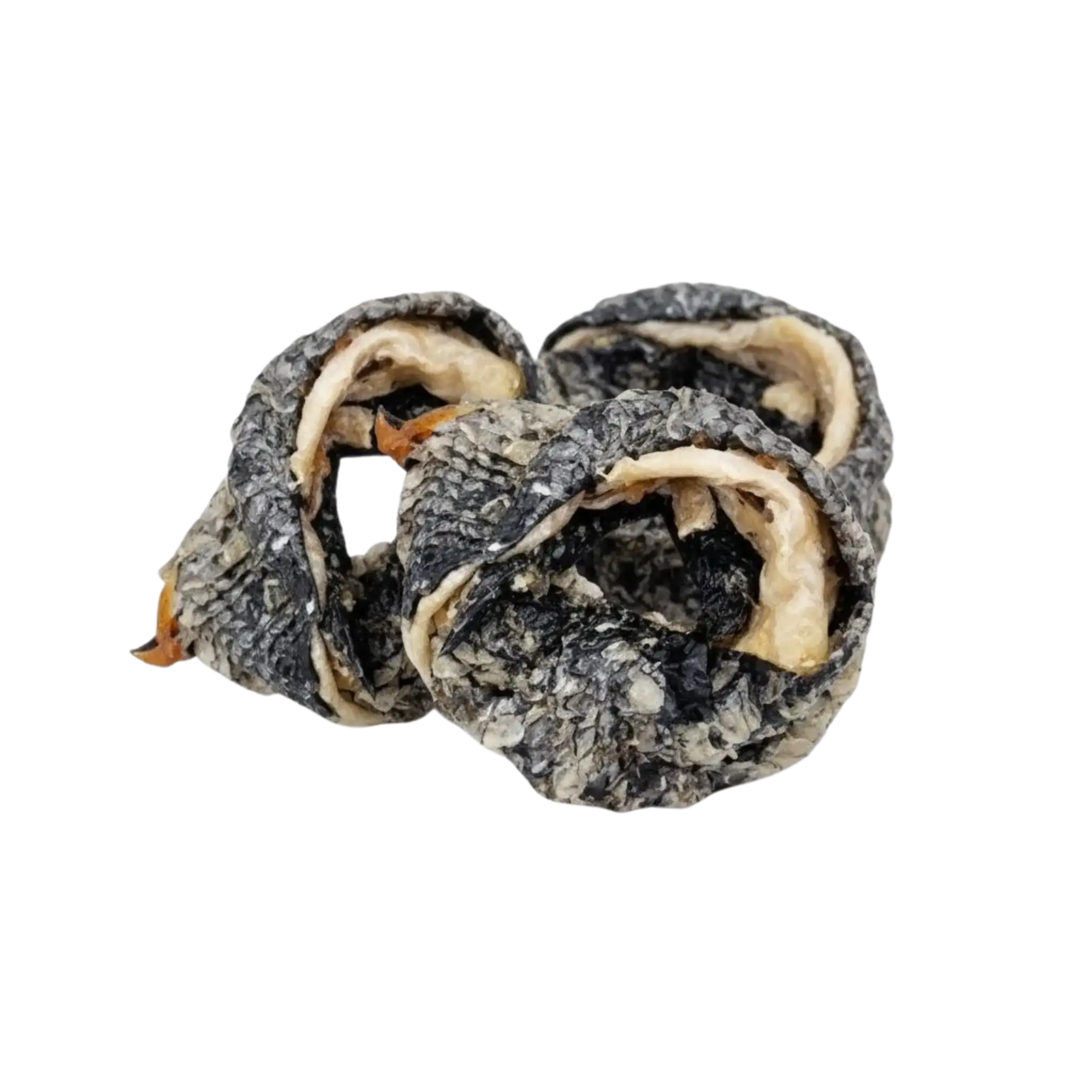Lachshaut-Ring, gedreht – Aromatischer Kausnack für Hunde mit hohem Omega-Fettsäuren-Gehalt.