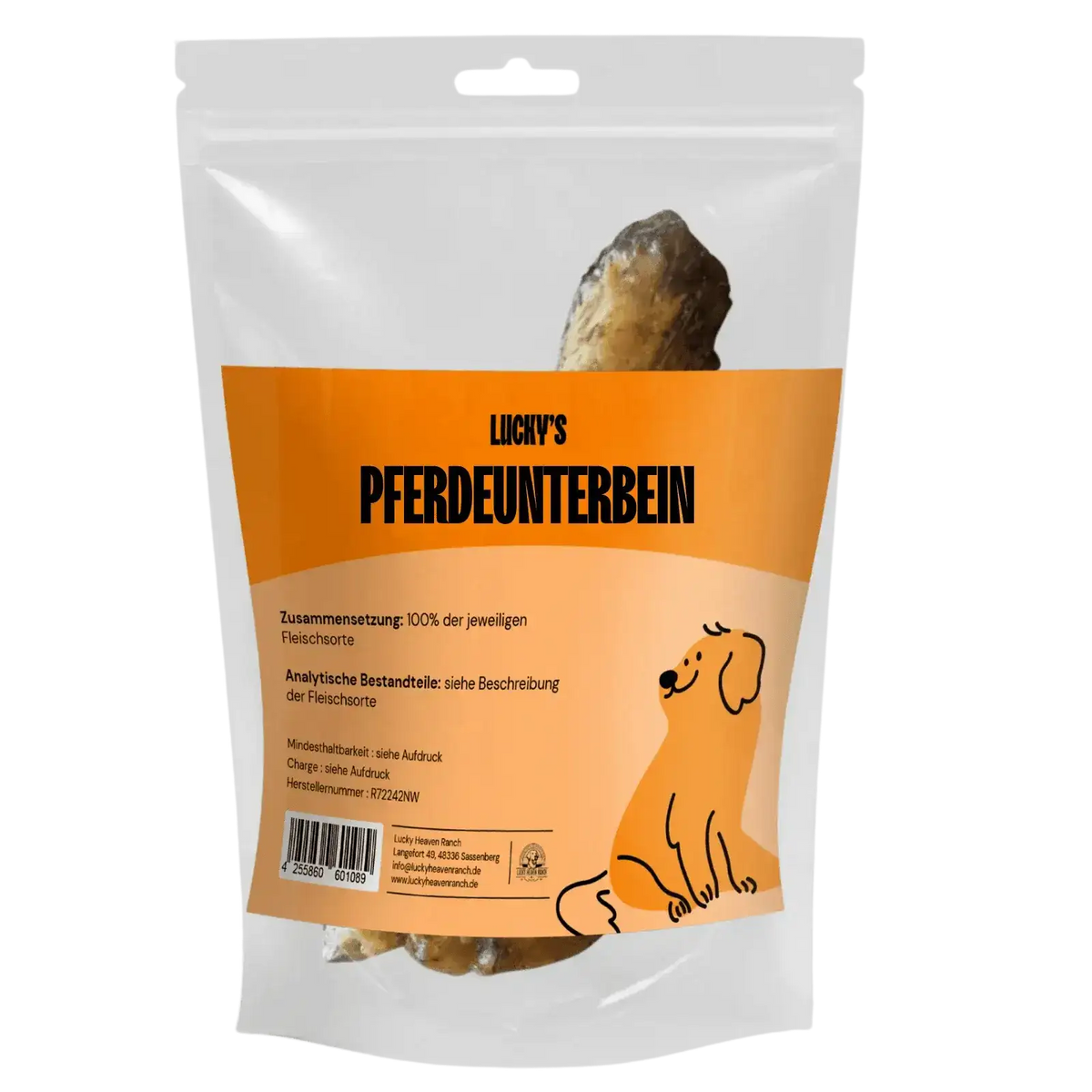 Pferde Unterbein Kauartikel für Hunde – Originalverpackung des Naturkauartikels