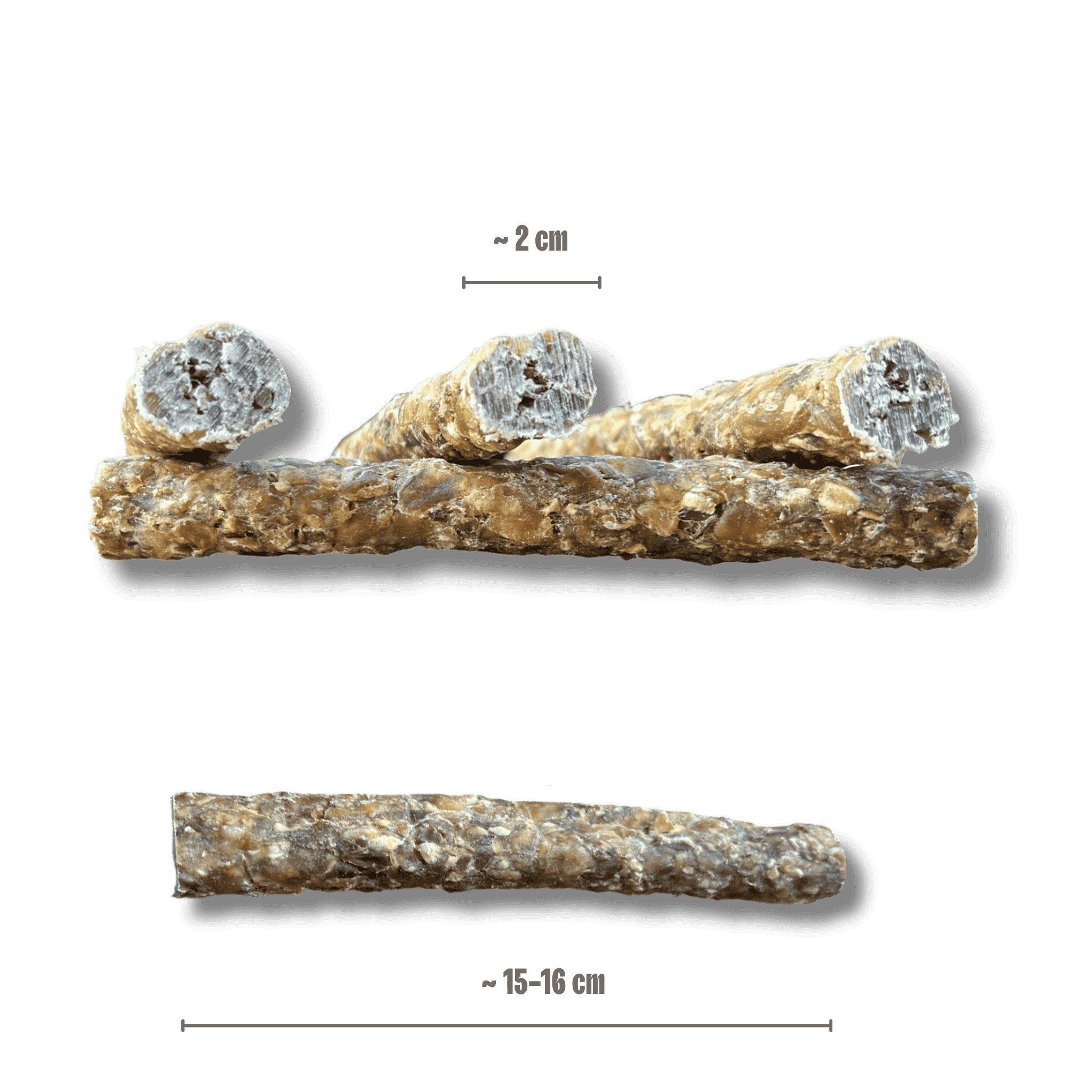 Pferdehaut Kaustange Hunde-Kauartikel mit Längen und Breiten Angabe 