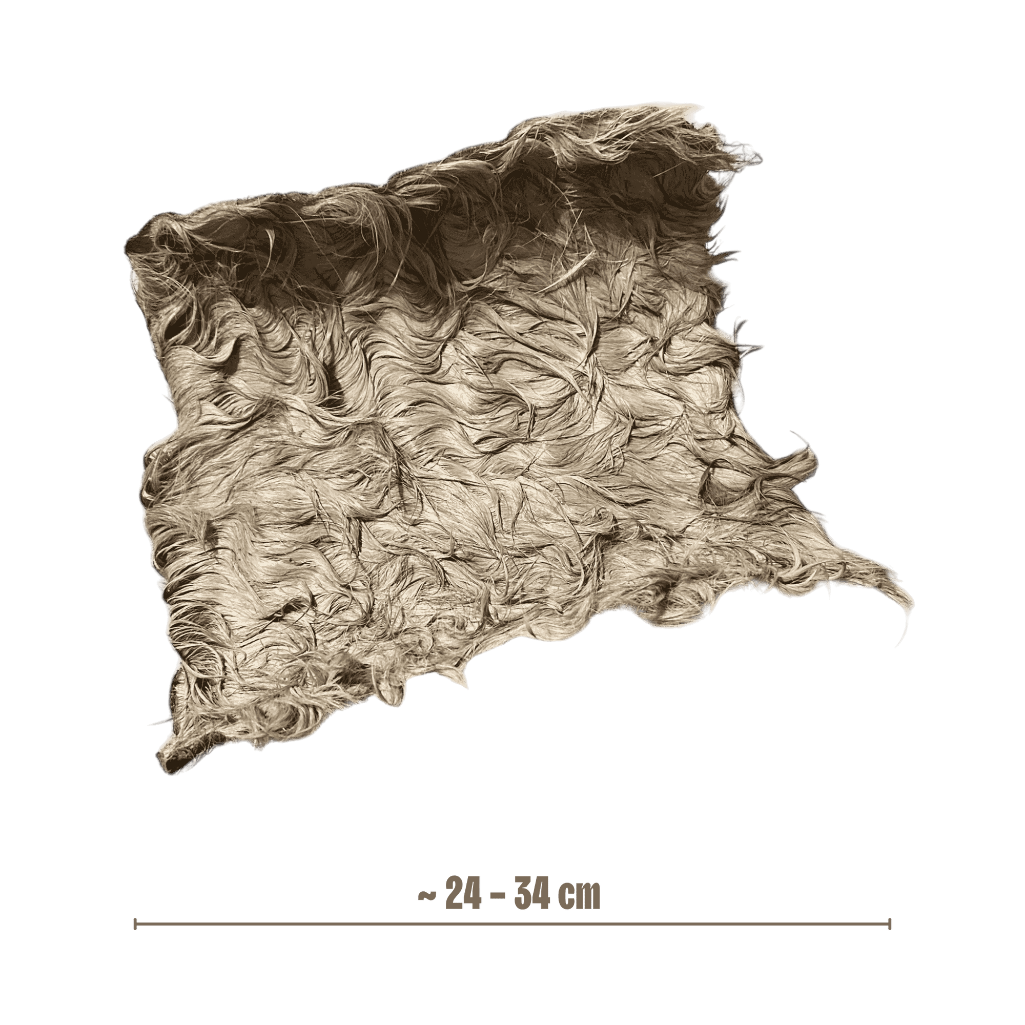 Pferdehautplatte mit Fell – Natur-Kauartikel für Hunde, Maße ca. 21 x 74 cm