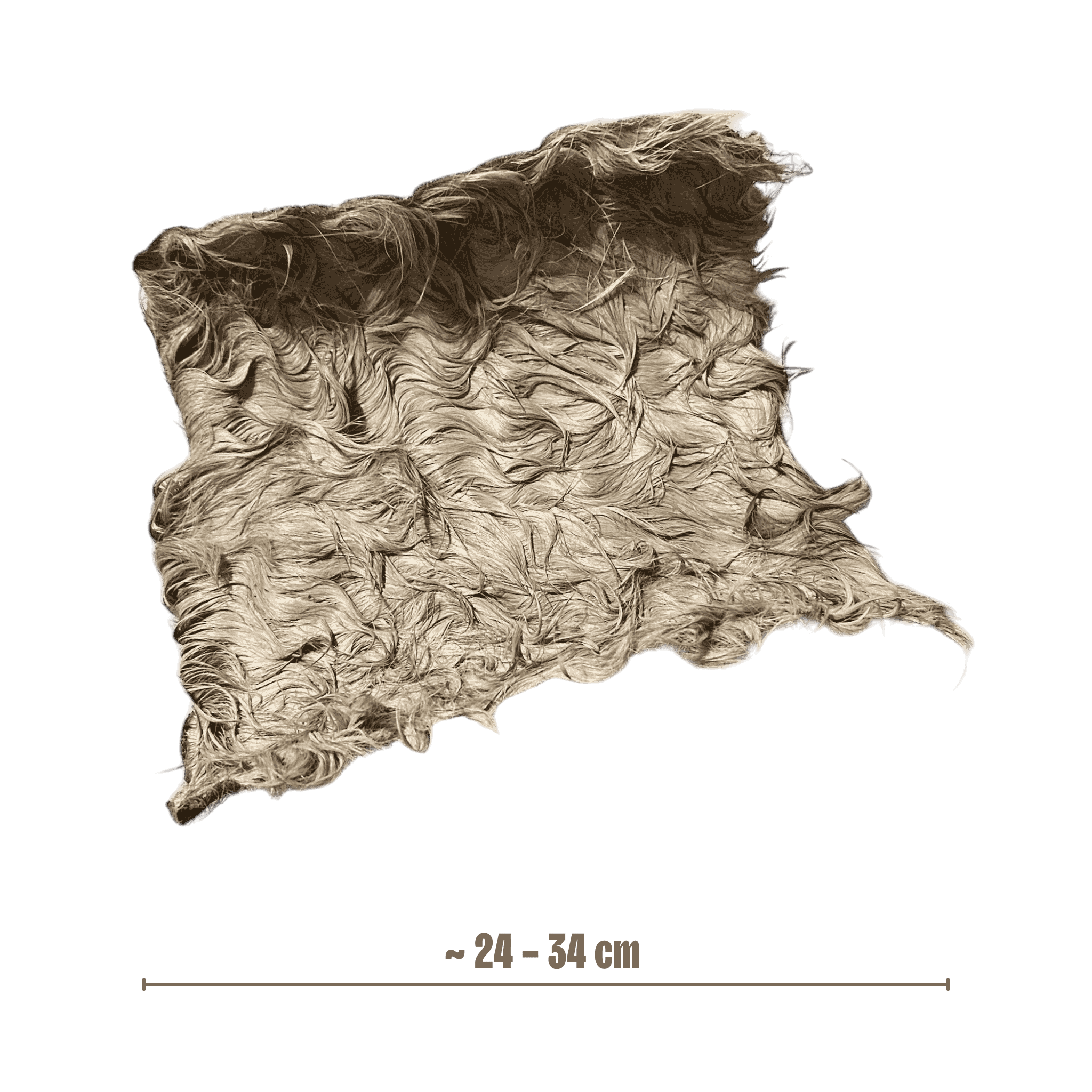 Pferdehautplatte mit Fell – Natur-Kauartikel für Hunde, Maße ca. 21 x 74 cm