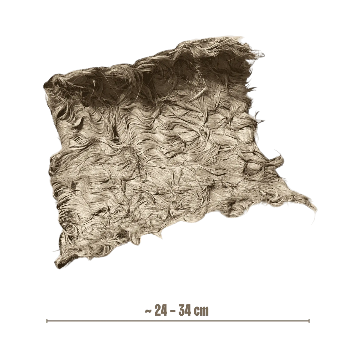 Pferdehautplatte mit Fell – Natur-Kauartikel für Hunde, Maße ca. 21 x 74 cm
