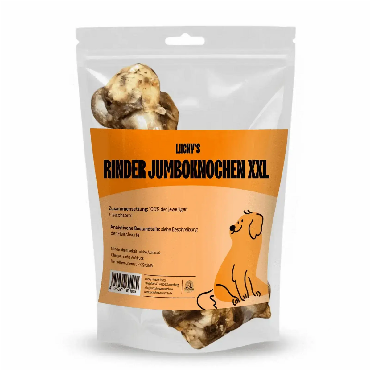 Rinder Jumboknochen XXL in Originalverpackung – robuster Kauartikel für Hunde