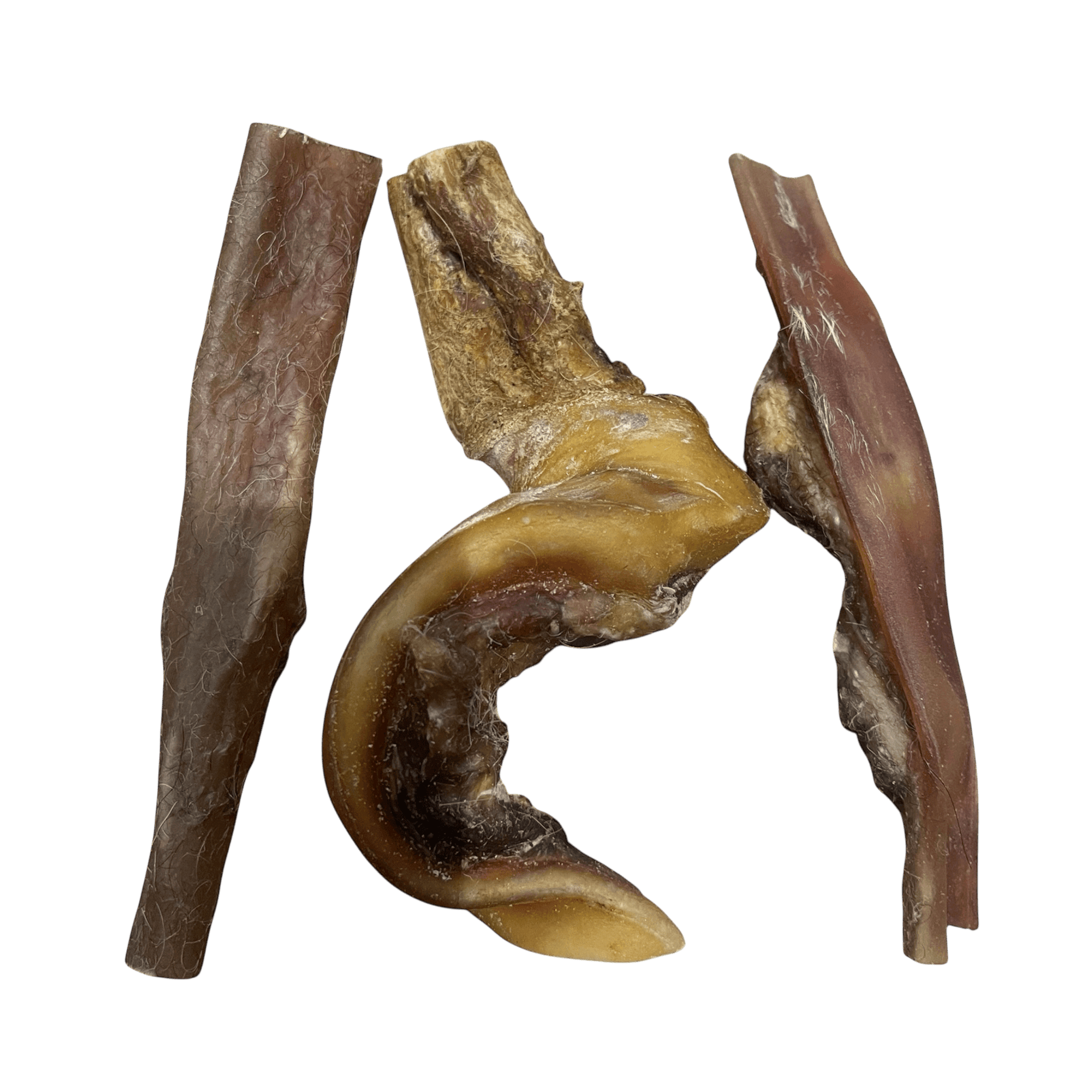 Rinder Kopfhaut - hochwertiger, fettarmer Naturkauartikel in verschiedenen Größen für Hunde.