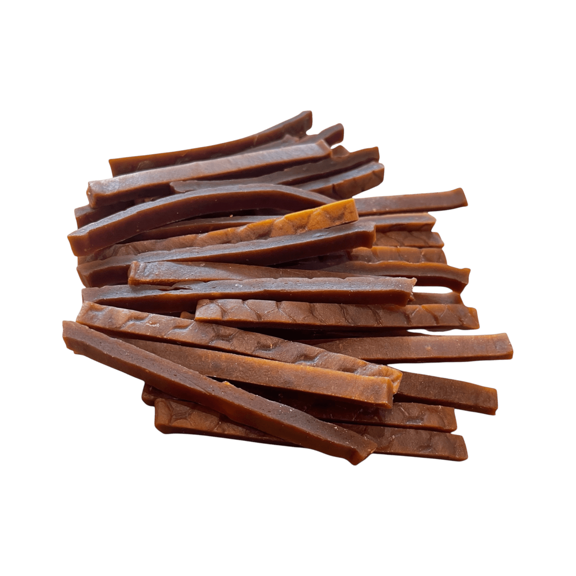 Entenbruststicks – Leckerli für Hunde, getrocknete Entenbruststreifen in praktischer Wiederverschlussverpackung.