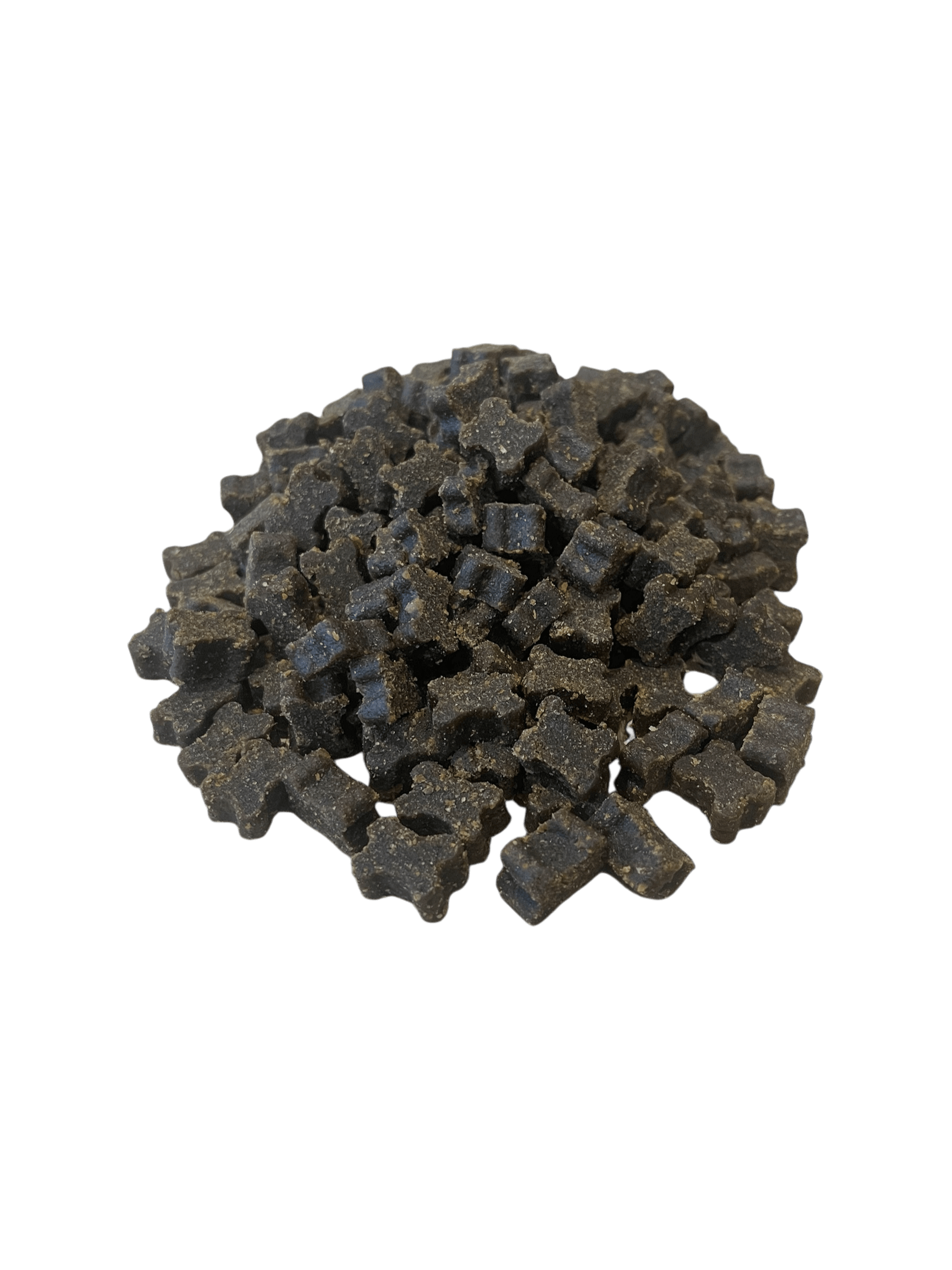 Gänsesoftie – Leckerli für Hunde: Leckere, schwarz-schimmernde Hundesnacks in Form kleiner Sterne.