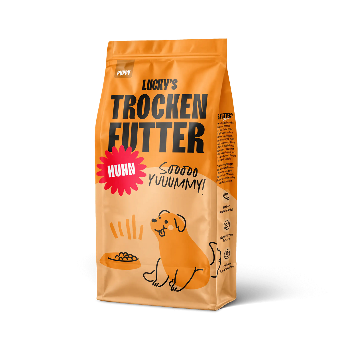 Huhn mit Truthan, Lachs, Süßkartoffel, Karotte | Welpenfutter, Trockenfutter für Welpen mit hoher Proteinversorgung.