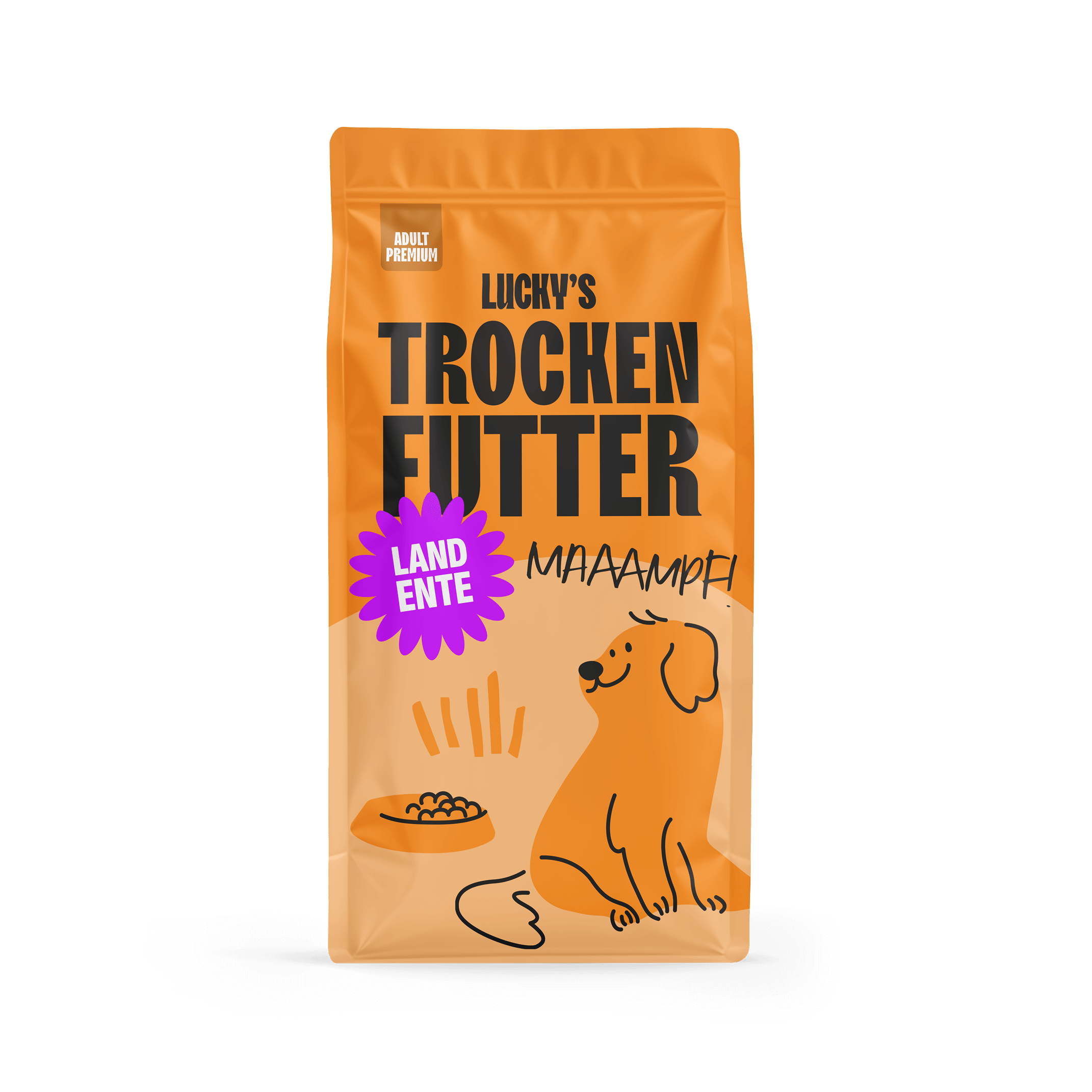 Landente mit Pastinaken, Rote Beete, Orange, Spargel und Kürbis Hundefutter von Licky's Trockenfutter