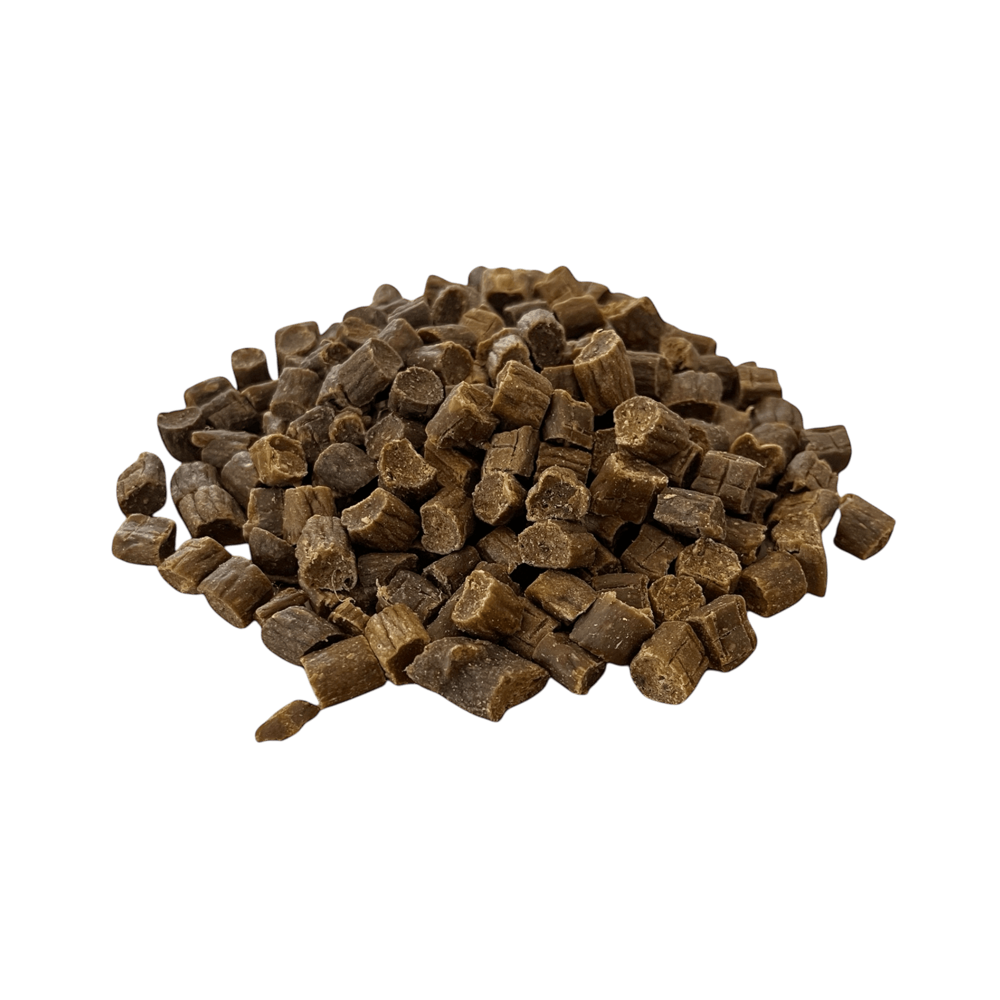 Hirschfleischtrainer – Trainingsleckerli für Hunde in einem Haufen von kleinen Stückchen