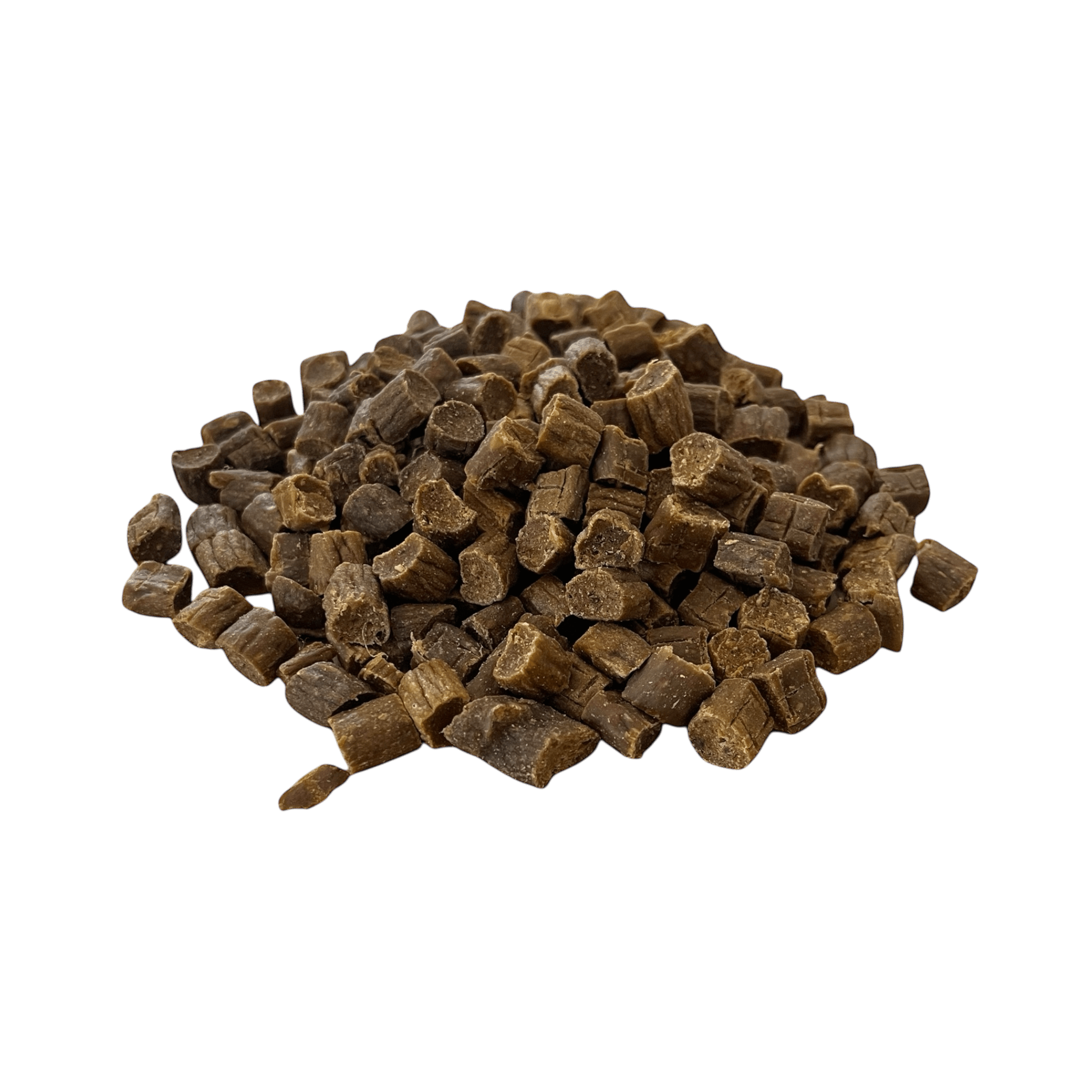 Hirschfleischtrainer – Trainingsleckerli für Hunde in einem Haufen von kleinen Stückchen