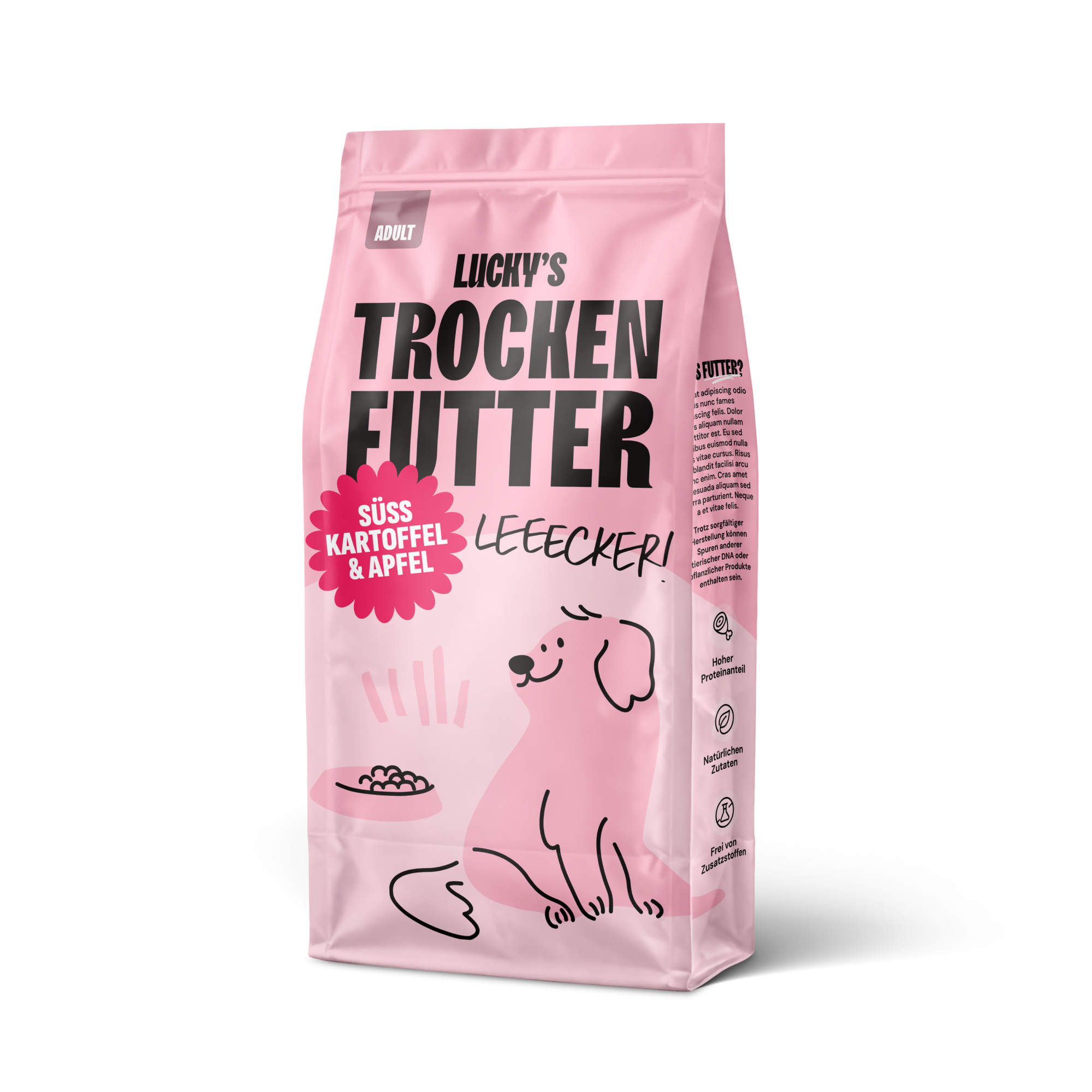 Schwein mit Süßkartoffel und Apfel