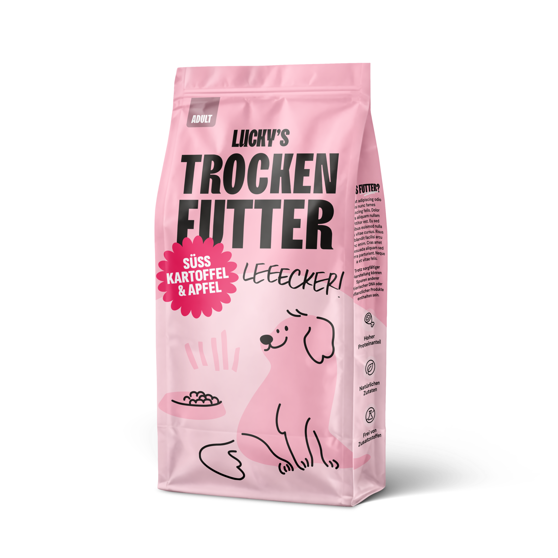 Schwein mit Süßkartoffel und Apfel