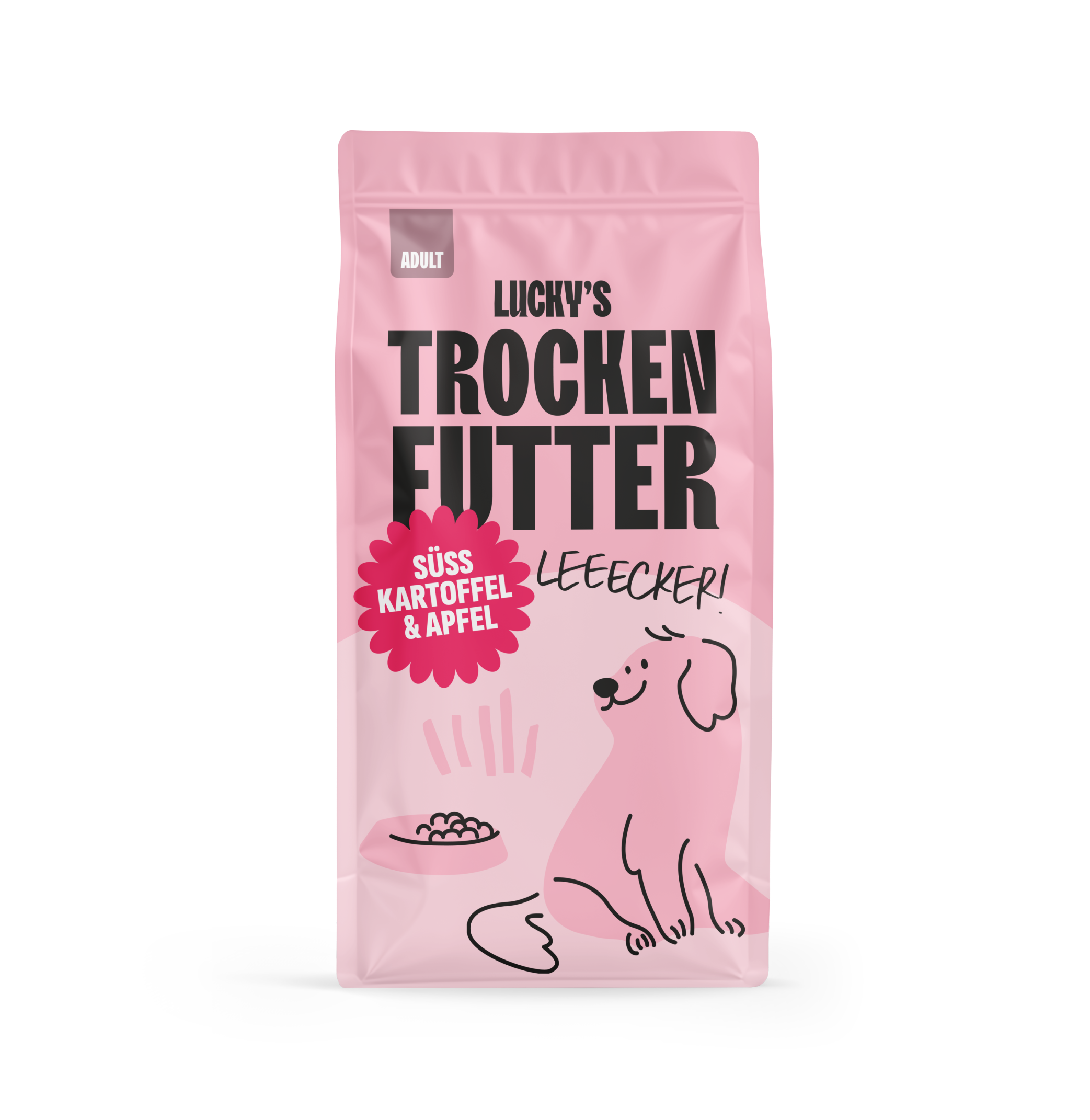 Schwein mit Süßkartoffel und Apfel