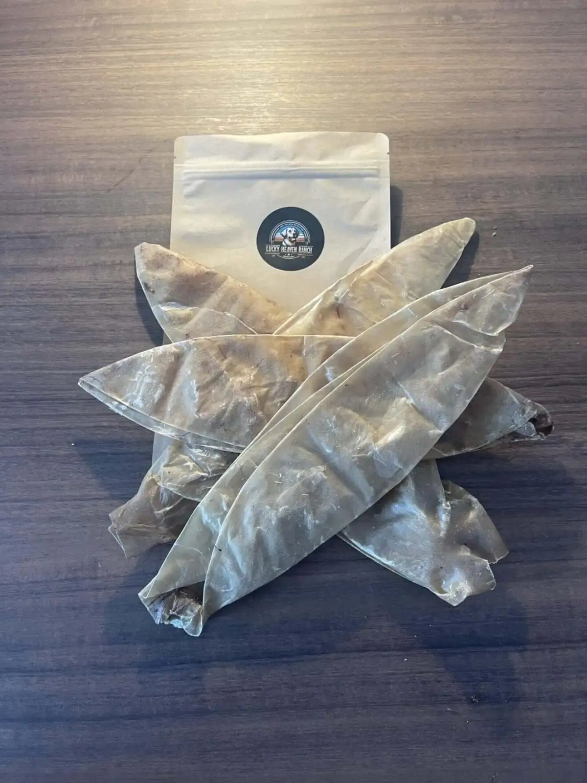 Hochwertige Kalbsblasen in einer Verpackung, ideal für gesunde Snacks aus Kälbern.