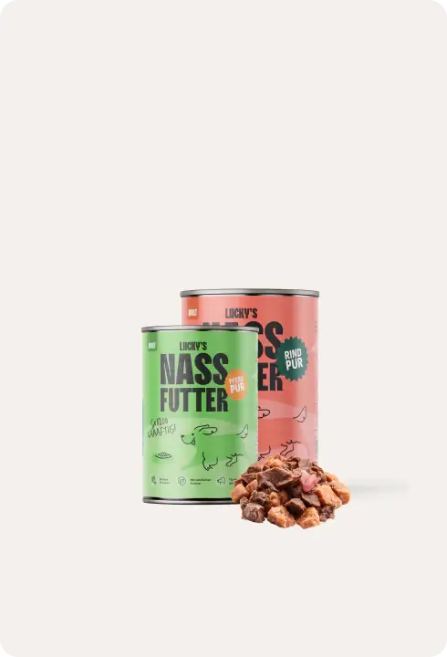 Premium Nassfutter Kollektion: Lucky Heaven Ranch Fleisch-Dosen Rind Pur und Pferd Pur