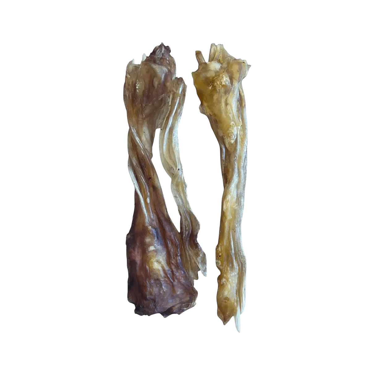 Zwei Rinder-Achillessehne Kausnacks für Hunde, idealer natürlicher Snack aus 100% Rind