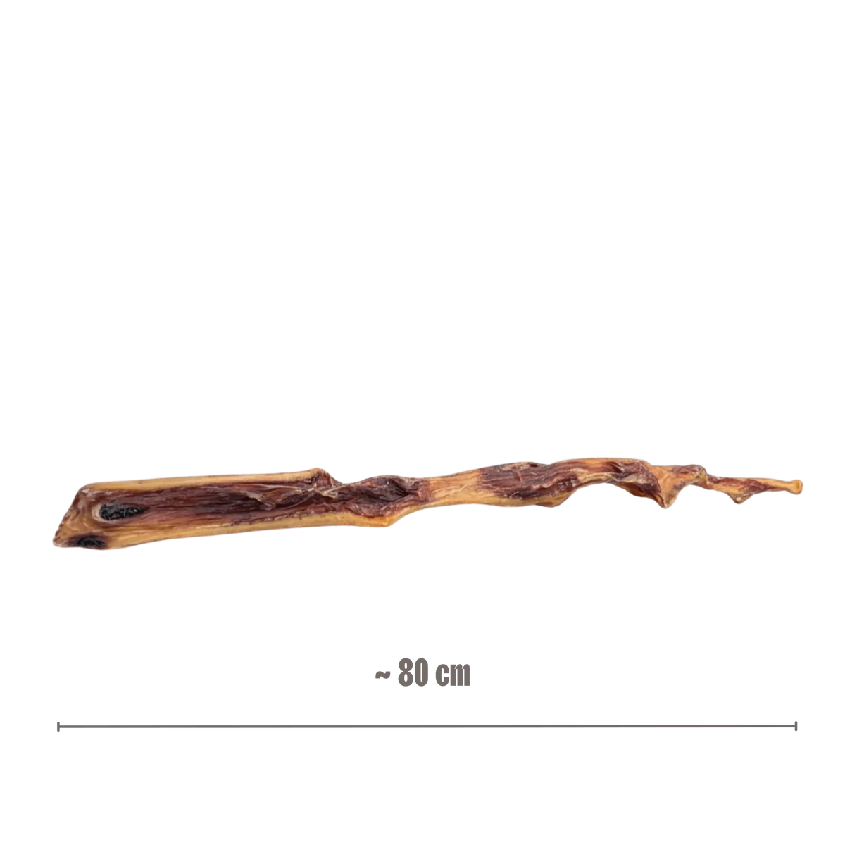 XXL Rinderkopfhautstange Herzhaft Dick (80cm) für Hunde, extra dicke Kauartikel