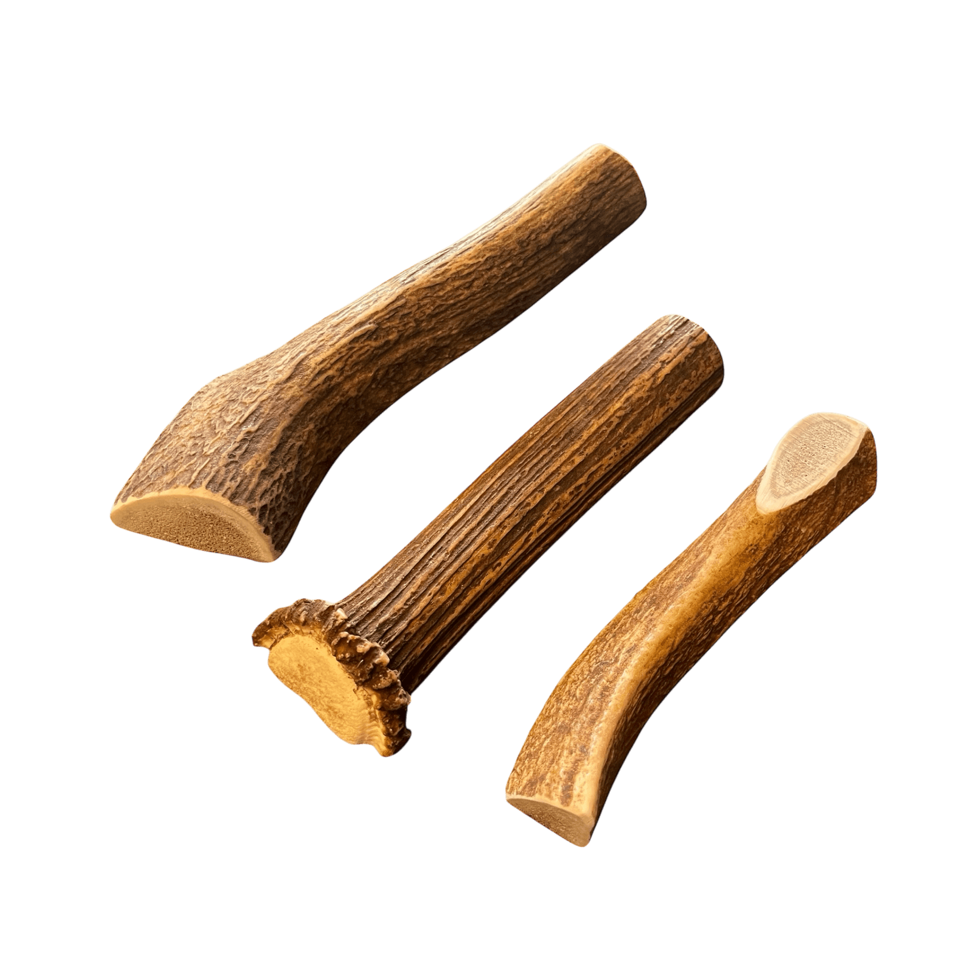 Rothirsch Geweihhälfte Kaustange – hochwertige, natürliche Kauspielzeuge für Hunde aus echtem Geweih