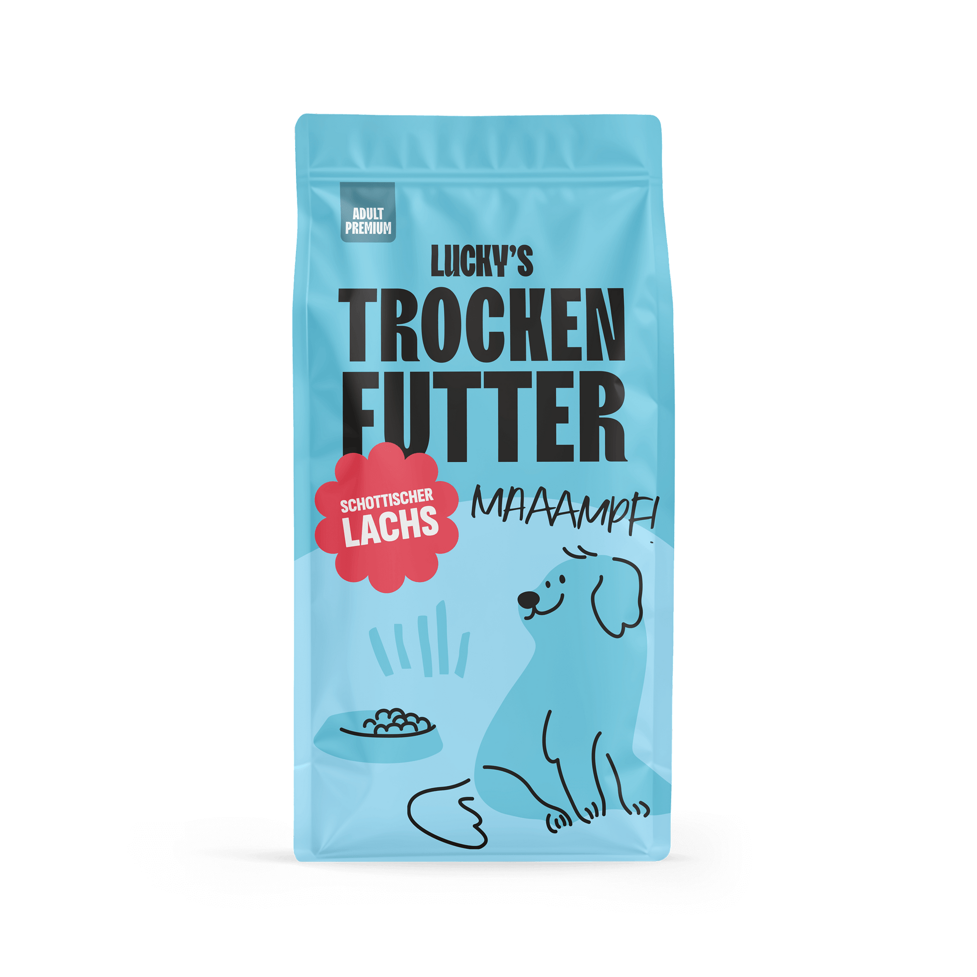 Schottischer Lachs mit Dill, Spinat, Fenchel und Spargel im Trockenfutter für Hunde von Licky's.