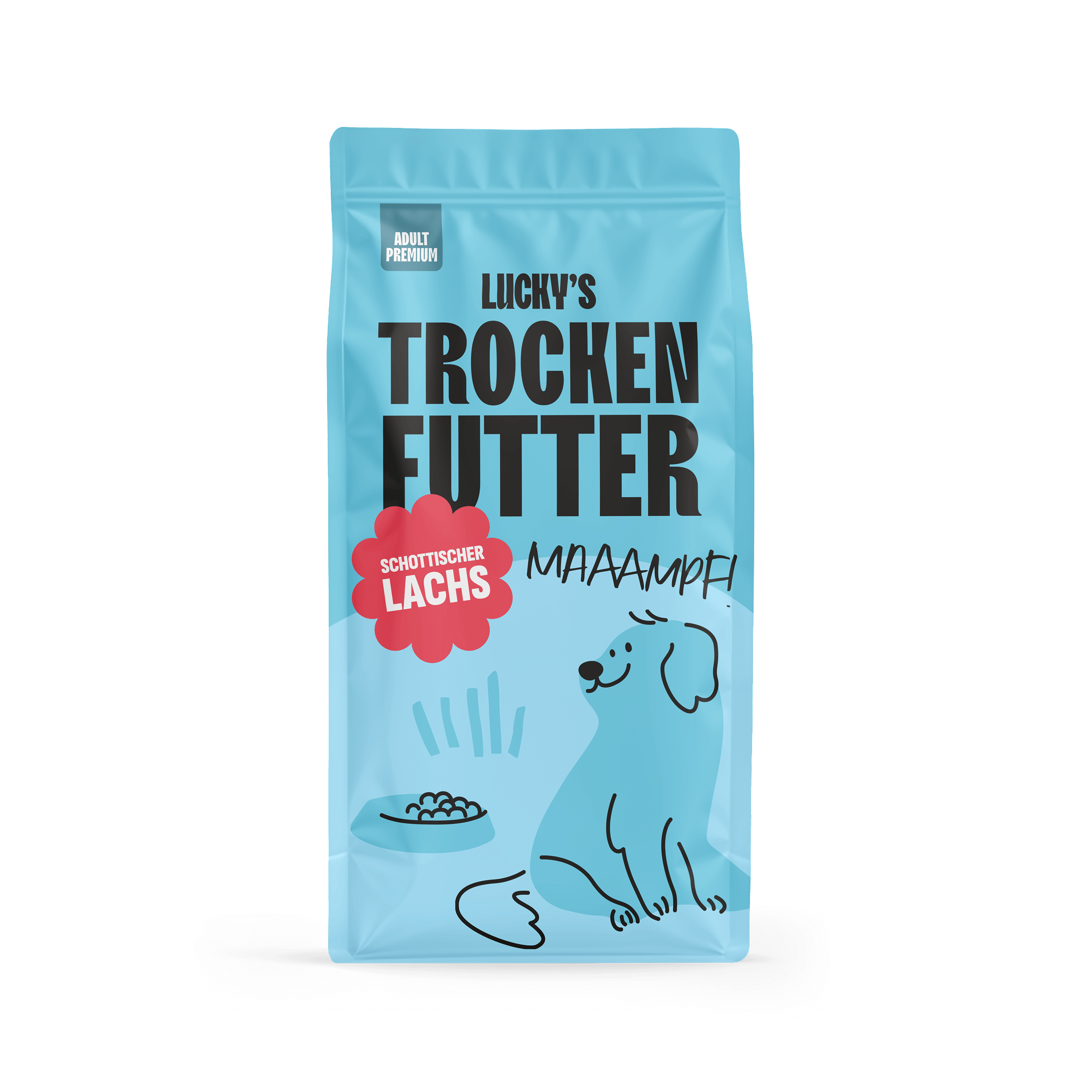 Schottischer Lachs mit Dill, Spinat, Fenchel und Spargel im Trockenfutter für Hunde von Licky's.