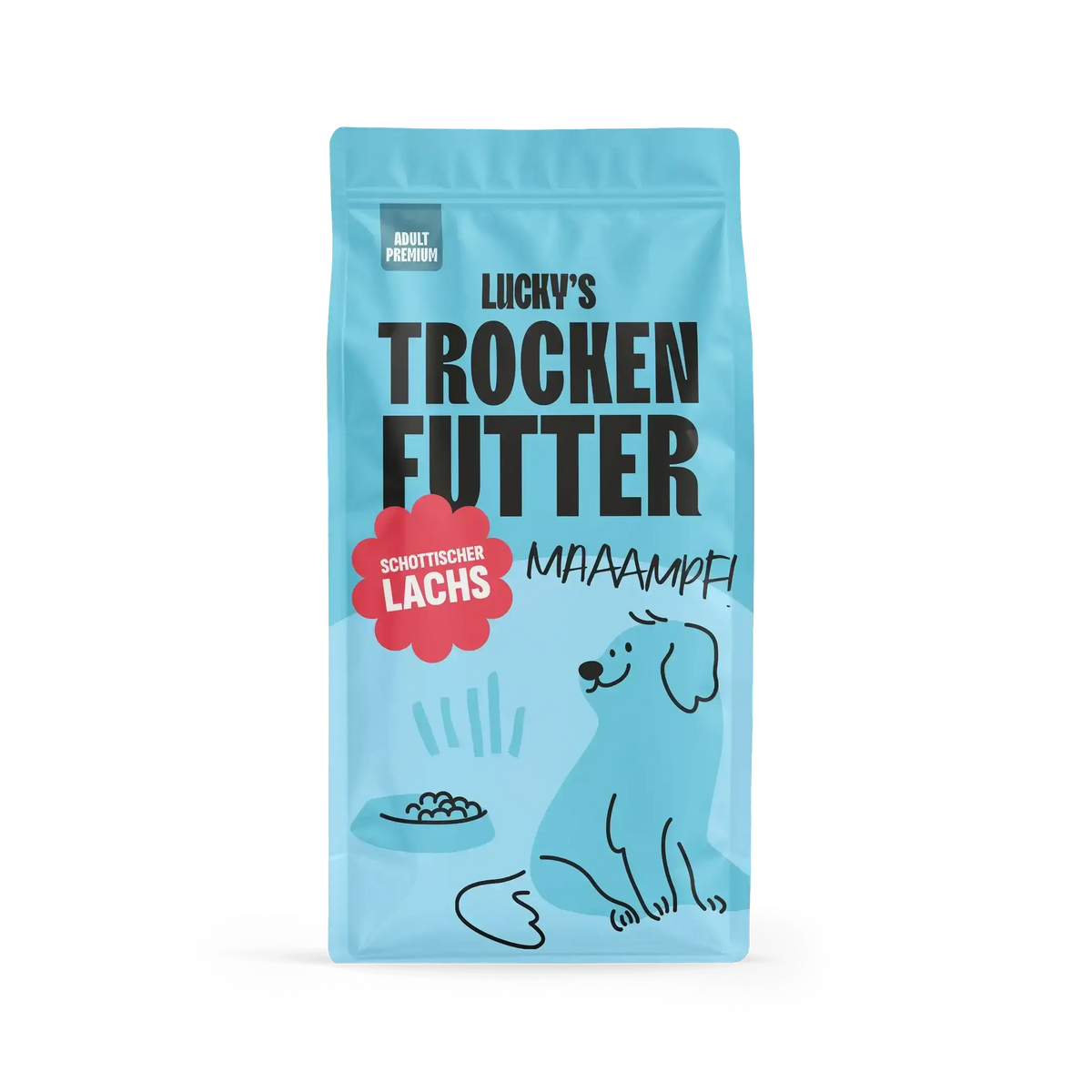 Schottischer Lachs mit Dill, Spinat, Fenchel und Spargel im Trockenfutter für Hunde von Licky's.