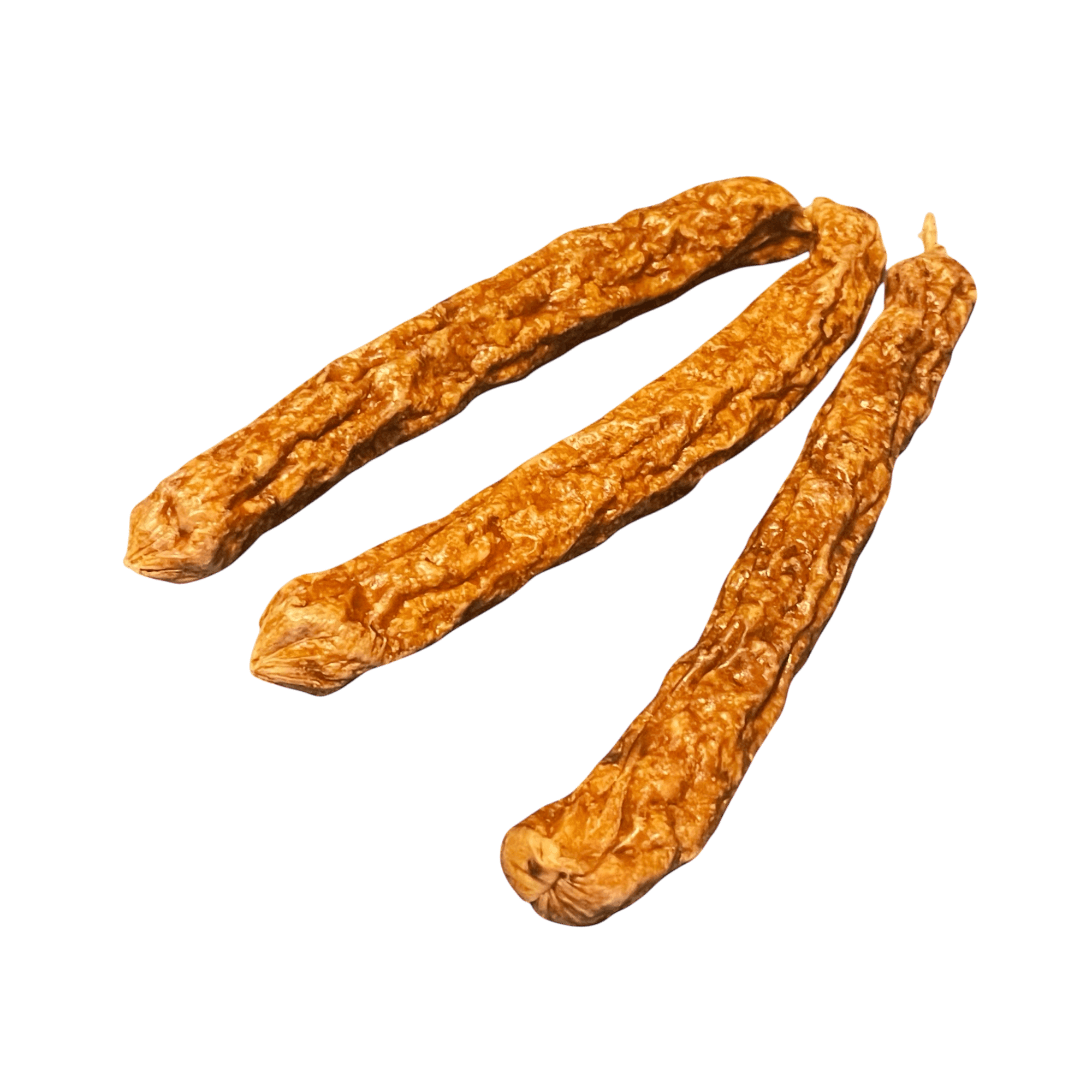 Schweine-Kabanossi – Leckerli für Hunde, drei schmackhafte Würstchen aus 100 % Schweinefleisch.